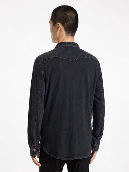 John Varvatos | Chemise western "Avron" - Charbon