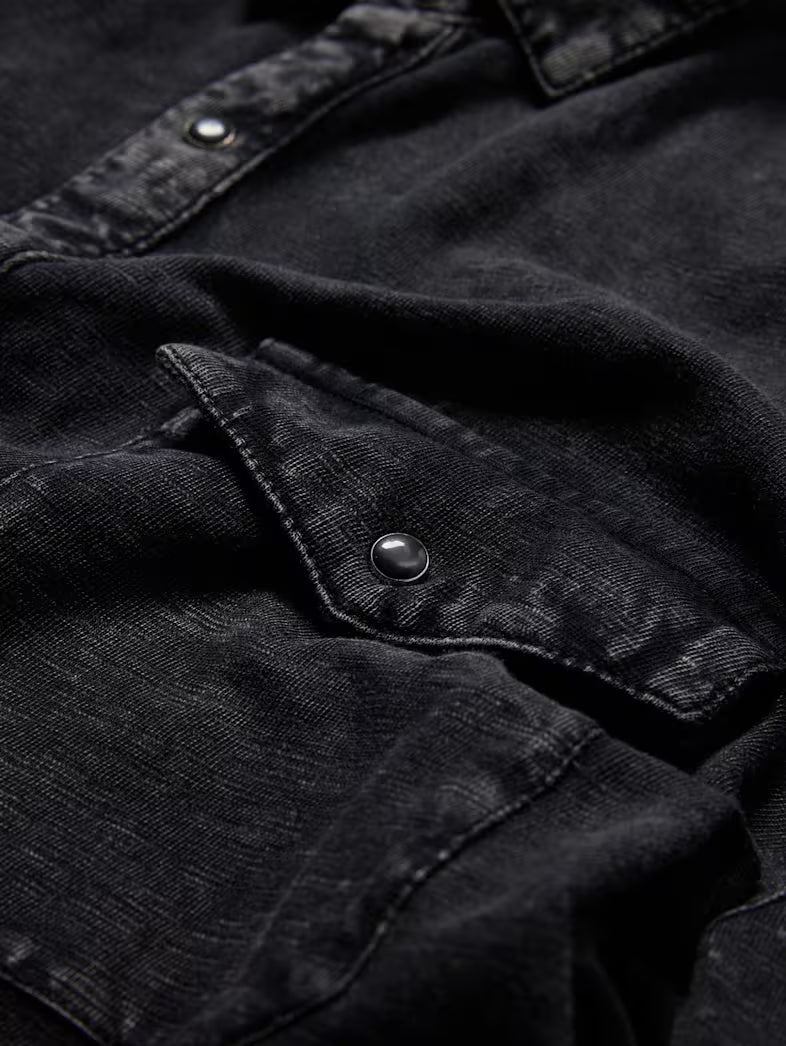 John Varvatos | Chemise western "Avron" - Charbon