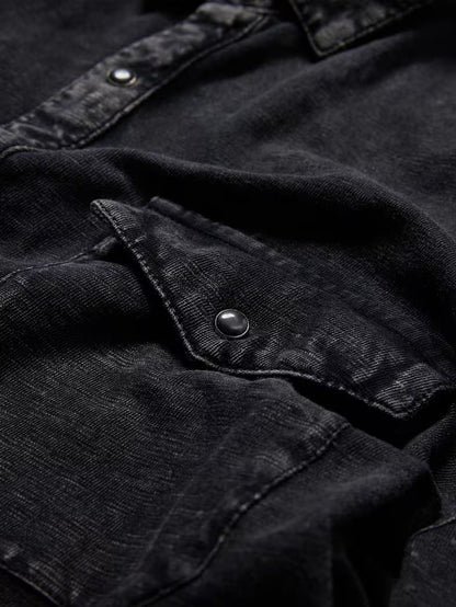John Varvatos | Chemise western "Avron" - Charbon