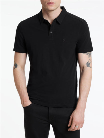 John Varvatos | Polo ''Victor'' en tissu slub - Noir