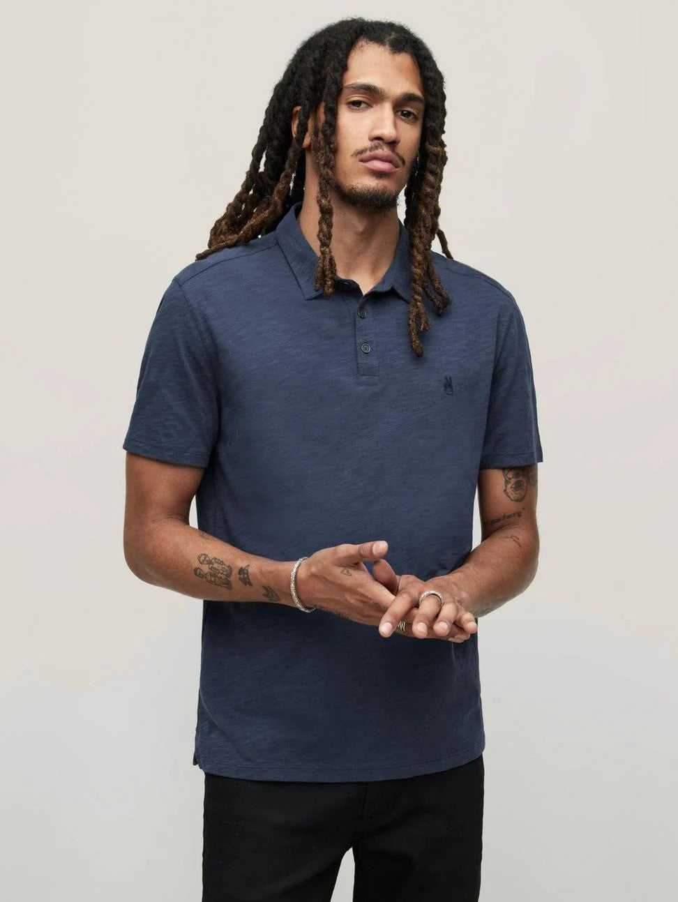 John Varvatos | Polo ''Victor'' en tissu slub - Blue