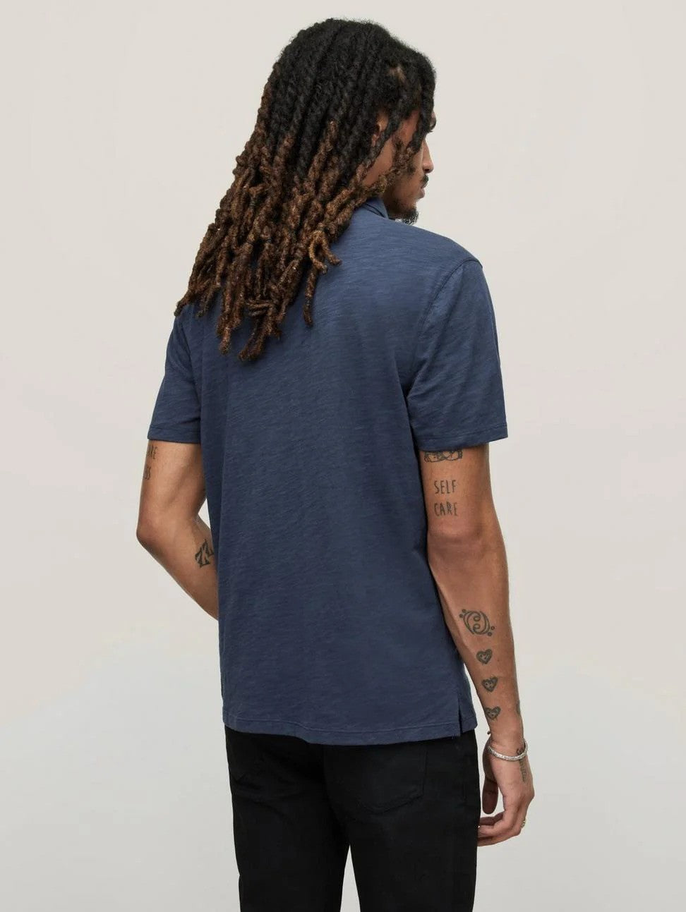 John Varvatos | Polo ''Victor'' en tissu slub - Blue