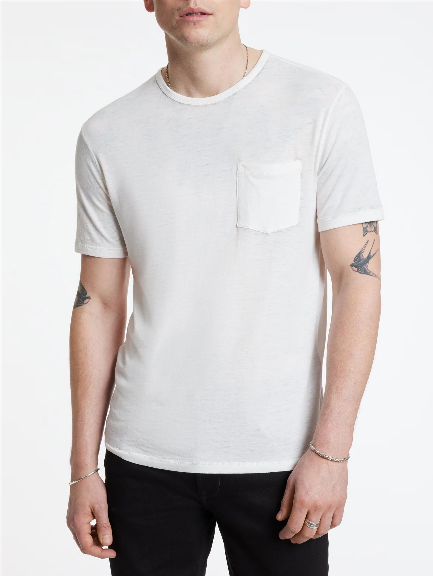 John Varvatos | Le t-shirt à poche ''Bond Burnout'' - Blanc sel