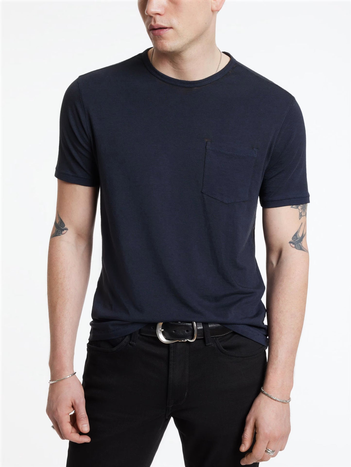 John Varvatos | Le t-shirt à poche ''Bond Burnout'' - Marine
