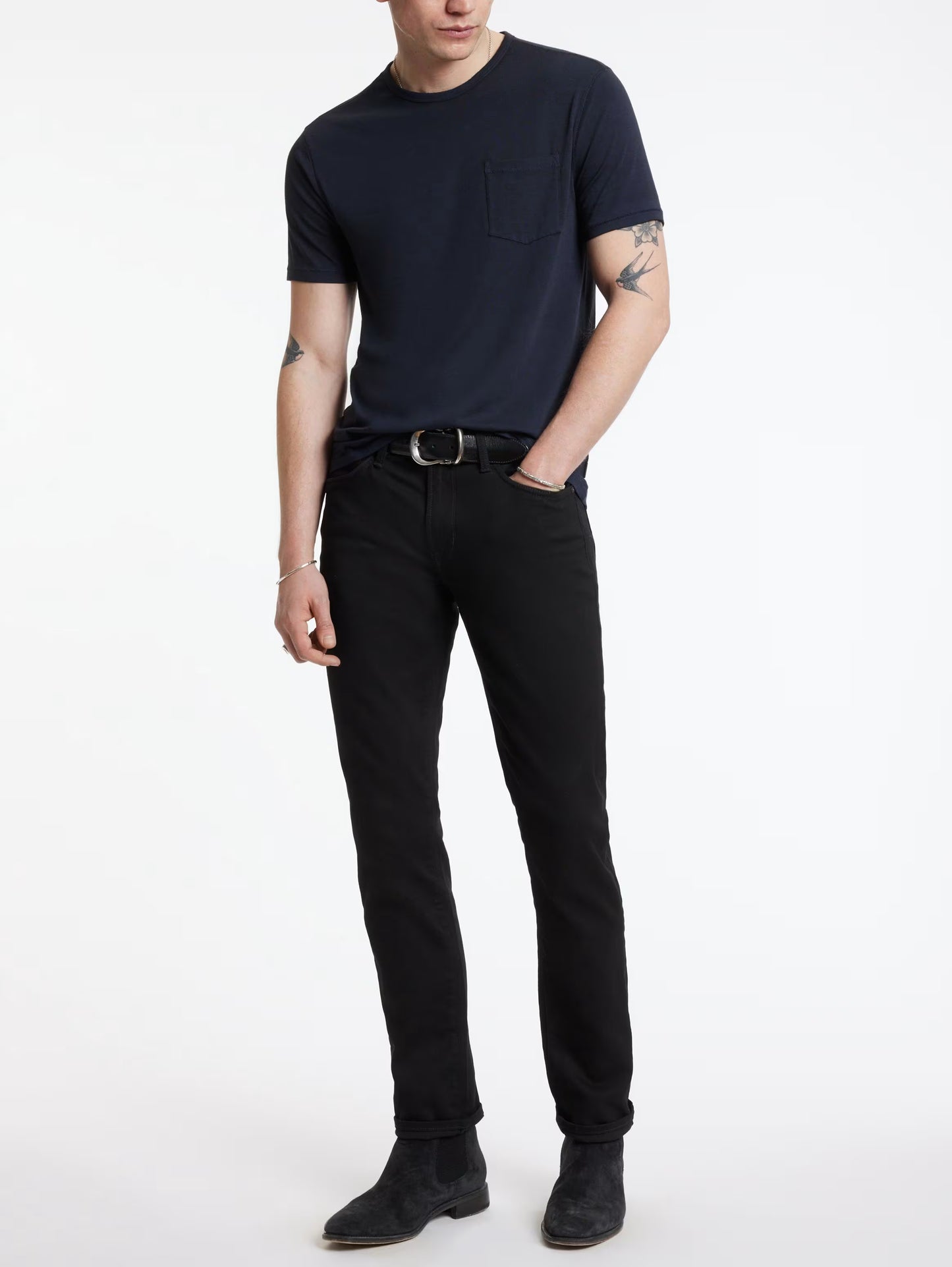 John Varvatos | Le t-shirt à poche ''Bond Burnout'' - Marine