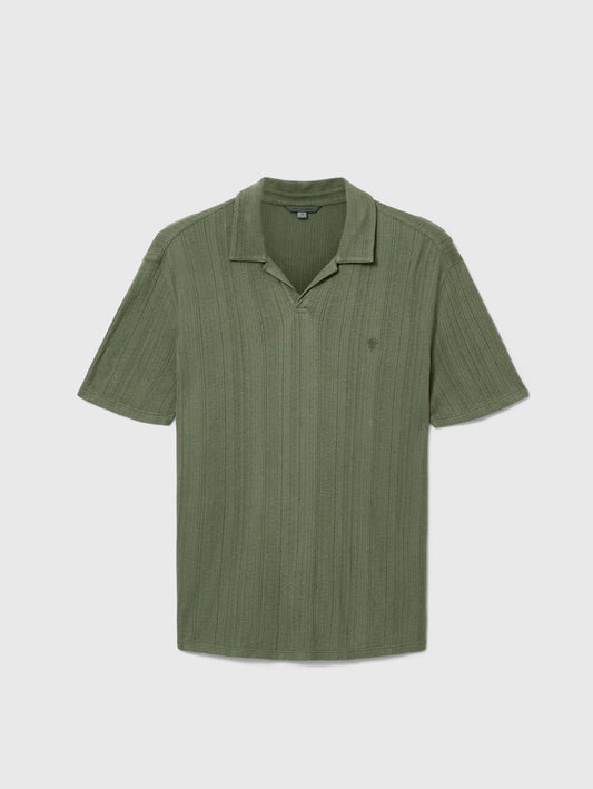 John Varvatos | Le polo "Leonardo" à col Johnny - Olive