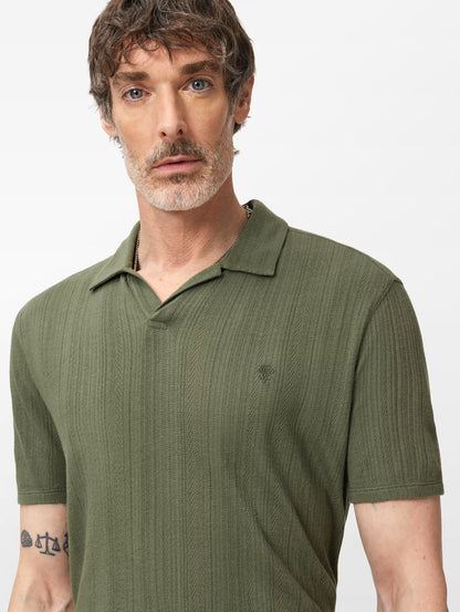 John Varvatos | Le polo "Leonardo" à col Johnny - Olive