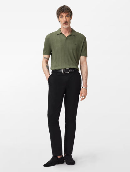 John Varvatos | Le polo "Leonardo" à col Johnny - Olive