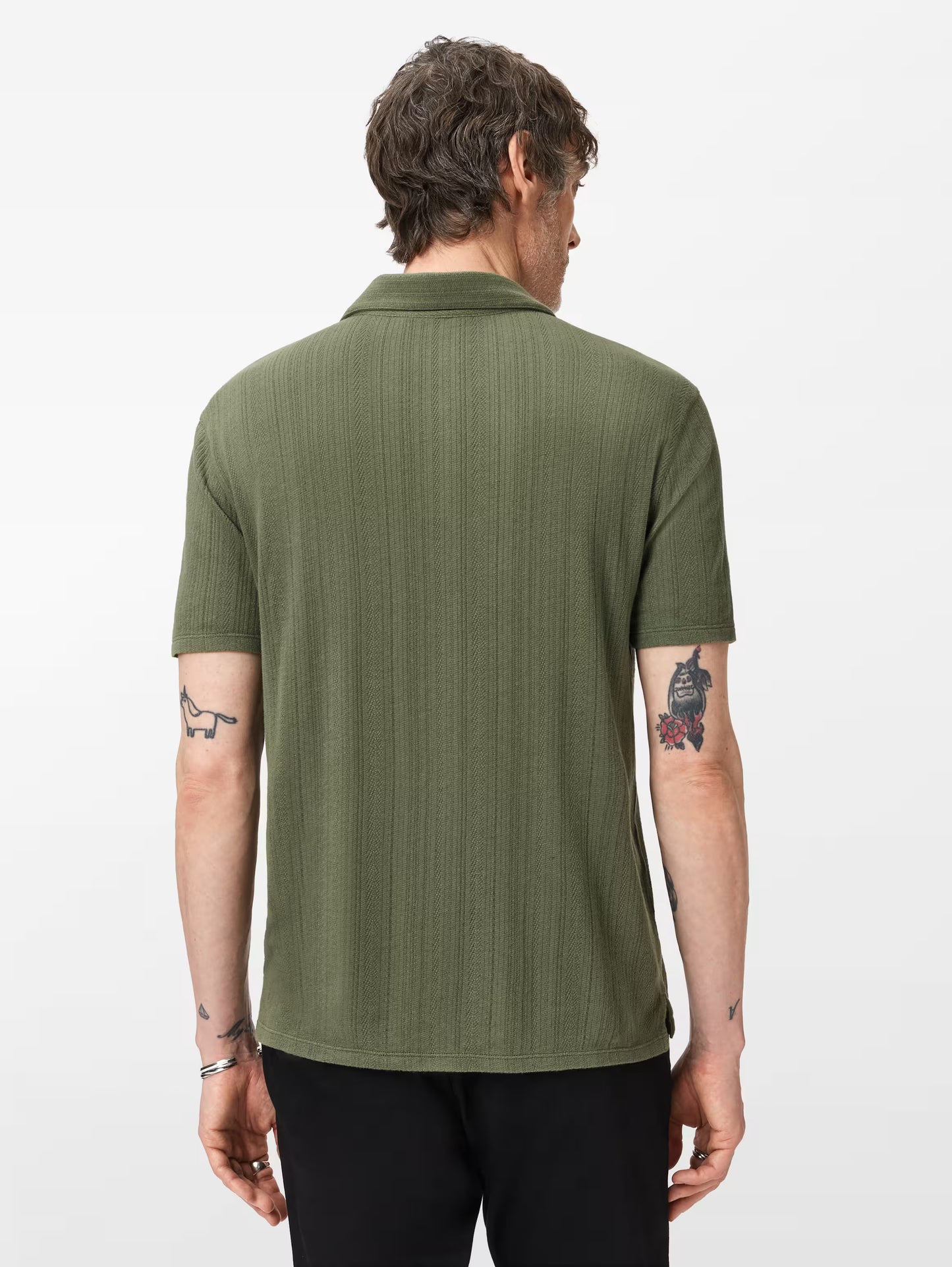John Varvatos | Le polo "Leonardo" à col Johnny - Olive