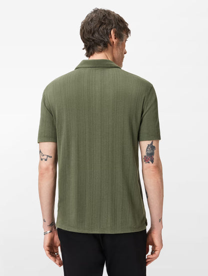 John Varvatos | Le polo "Leonardo" à col Johnny - Olive