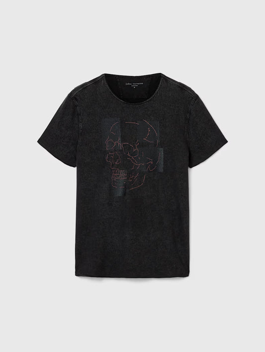 John Varvatos | Le t-shirt graphique "Skull tiles" - Noir