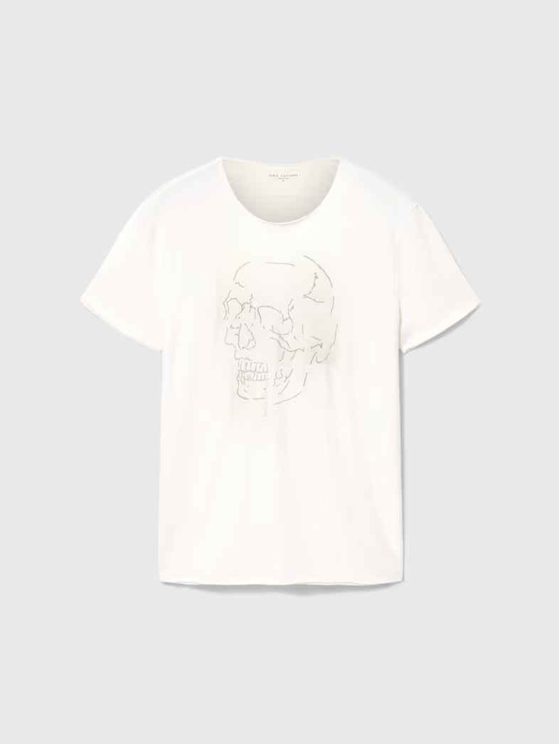 John Varvatos | Le t-shirt graphique "Skull tiles" - Blanc