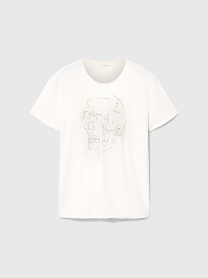 John Varvatos | Le t-shirt graphique "Skull tiles" - Blanc