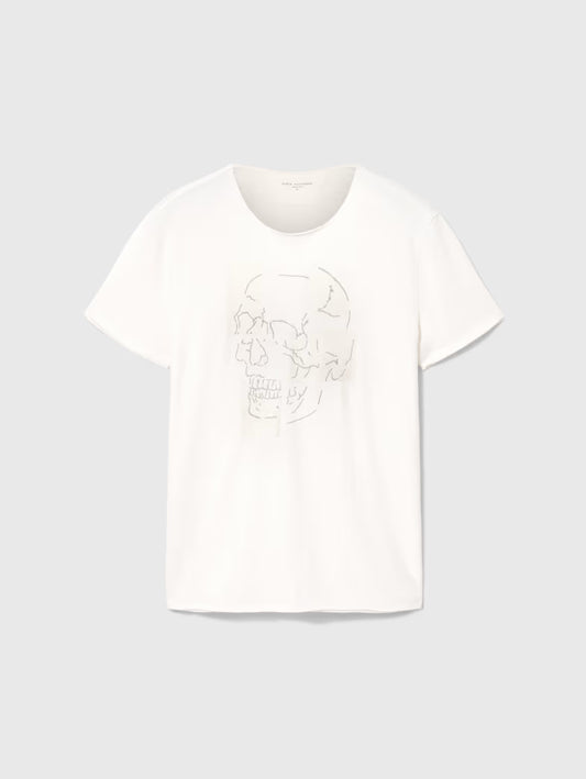 John Varvatos | Le t-shirt graphique "Skull tiles" - Blanc