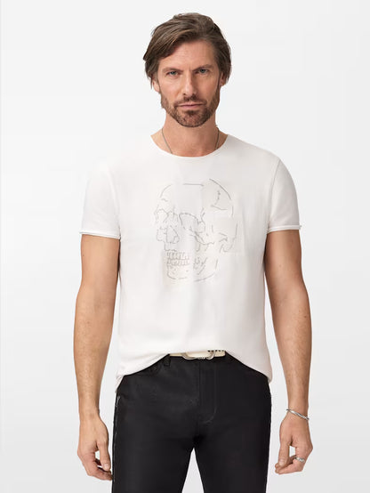 John Varvatos | Le t-shirt graphique "Skull tiles" - Blanc