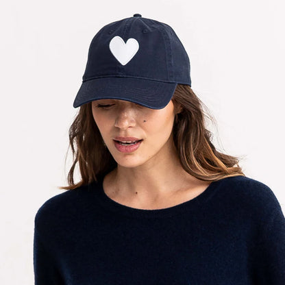 KERRI ROSENTHAL | Casquette de baseball avec écusson en forme de cœur - Bleu marine
