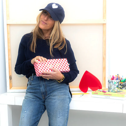 KERRI ROSENTHAL | Casquette de baseball avec écusson en forme de cœur - Bleu marine