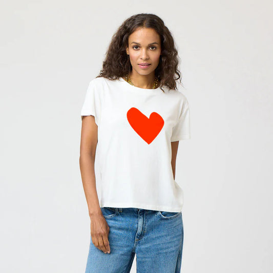 KERRI ROSENTHAL | Tee-shirt " Suke Imperfect Heart" - Rouge