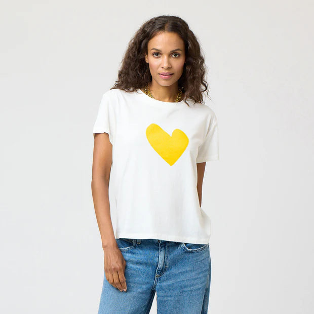 KERRI ROSENTHAL | Tee-shirt " Suke Imperfect Heart" - Jaune