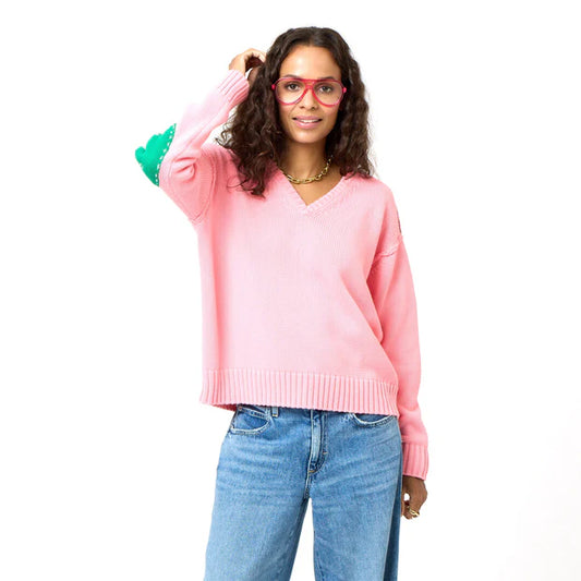KERRI ROSENTHAL | Pull en coton "Frenchy" - Rose