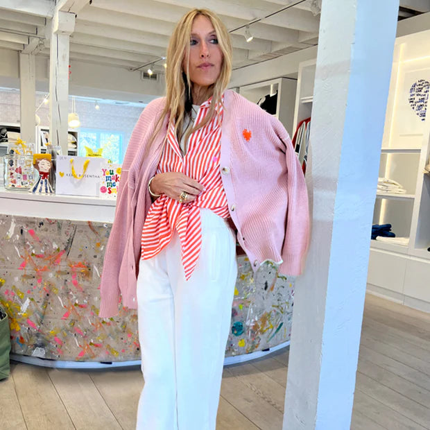 KERRI ROSENTHAL | Cardigan "SLOUCHY" - Rose
