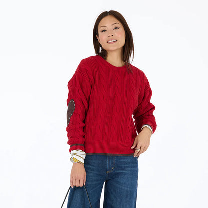 KERRI ROSENTHAL | Pull en coton "Maxwork"- Rouge cerise