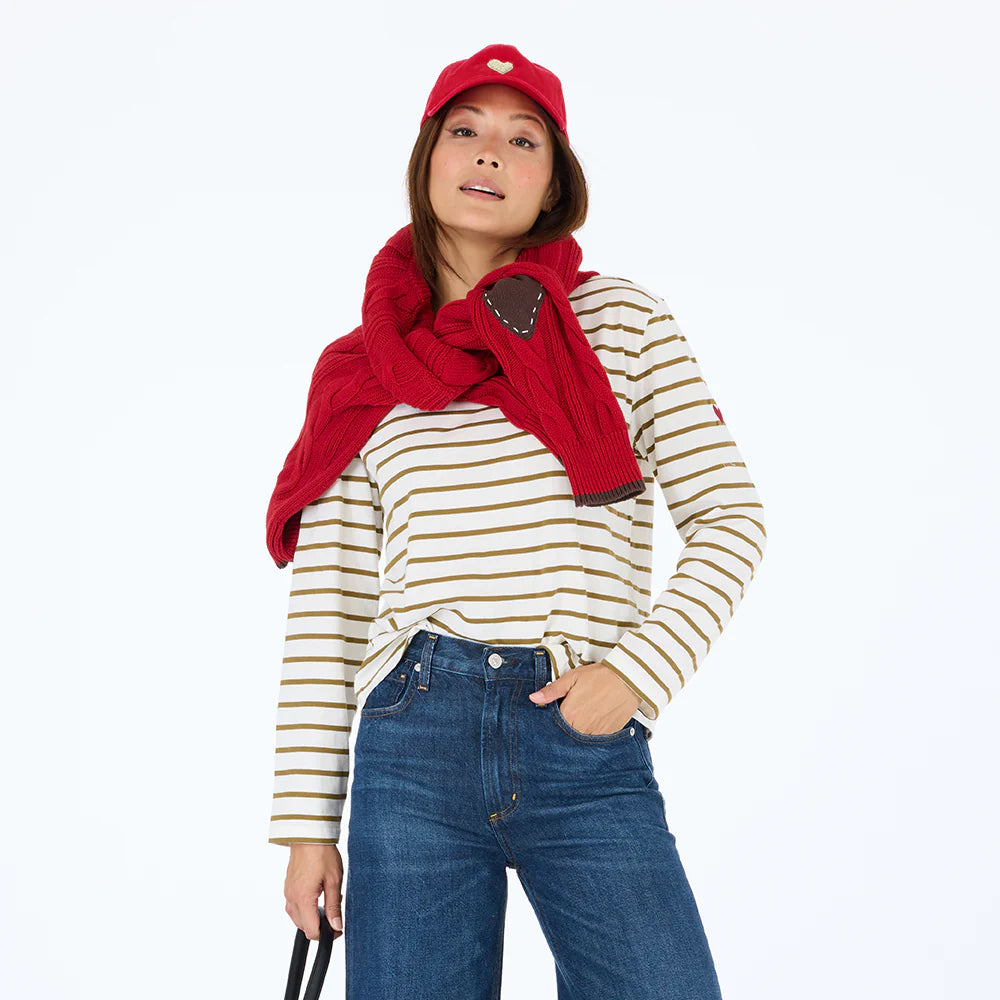 KERRI ROSENTHAL | Pull en coton "Maxwork"- Rouge cerise
