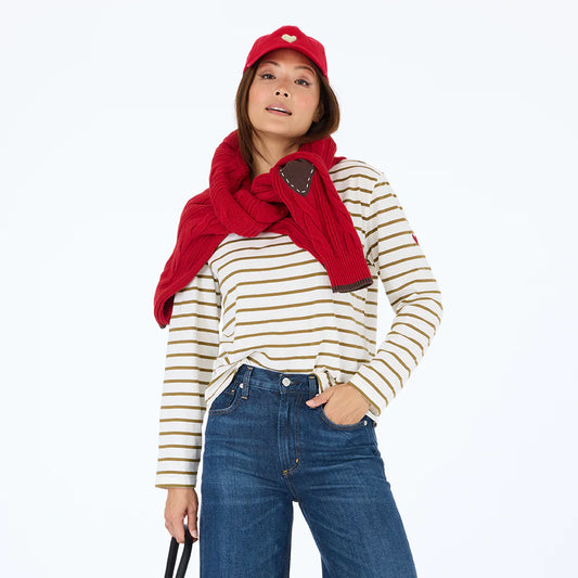 KERRI ROSENTHAL | Pull en coton "Maxwork"- Rouge cerise