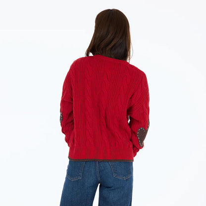 KERRI ROSENTHAL | Pull en coton "Maxwork"- Rouge cerise