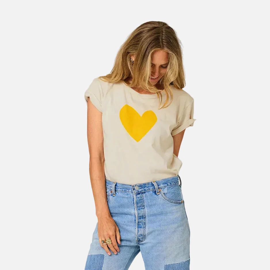 KERRI ROSENTHAL | T-shirt "Suke Imperfect Heart"- Craie