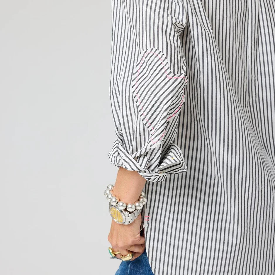 KERRI ROSENTHAL | Chemise "Mia"- Gris et blanc