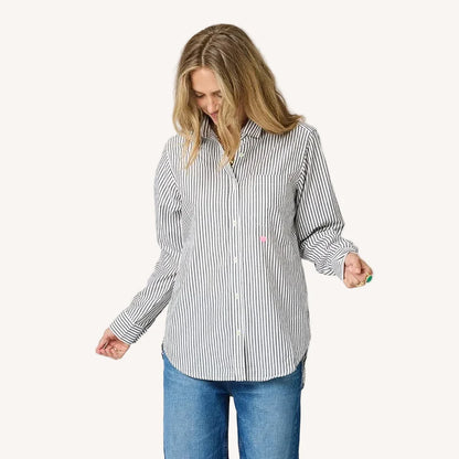 KERRI ROSENTHAL | Chemise "Mia"- Gris et blanc