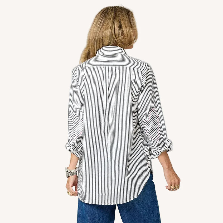 KERRI ROSENTHAL | Chemise "Mia"- Gris et blanc