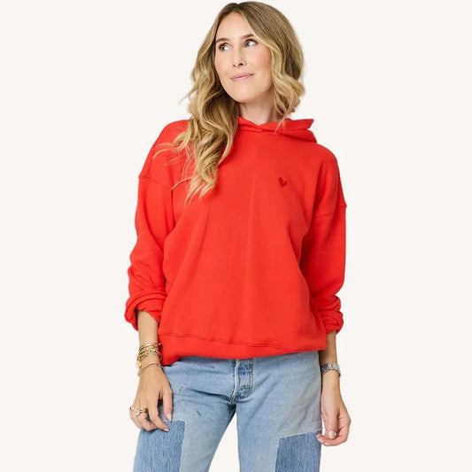 KERRI ROSENTHAL | Sweat à capuche Boyfriend Love Guard- Rouge