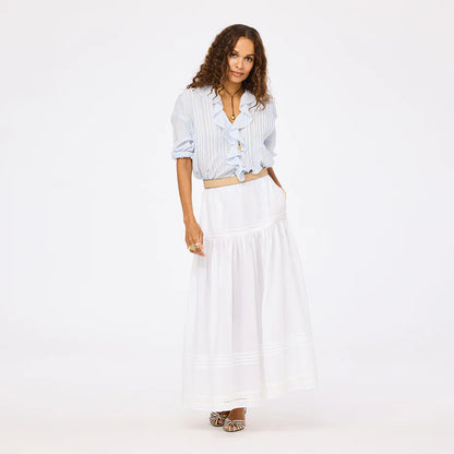KERRI ROSENTHAL | Chemise "Rosen"- Blanc-Bleu Solvang