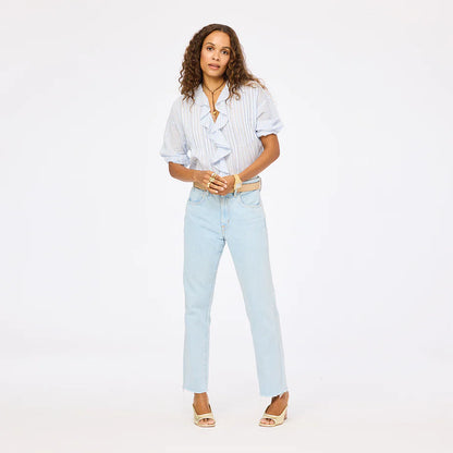 KERRI ROSENTHAL | Chemise "Rosen"- Blanc-Bleu Solvang