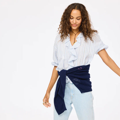 KERRI ROSENTHAL | Chemise "Rosen"- Blanc-Bleu Solvang