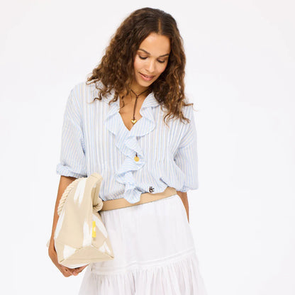 KERRI ROSENTHAL | Chemise "Rosen"- Blanc-Bleu Solvang