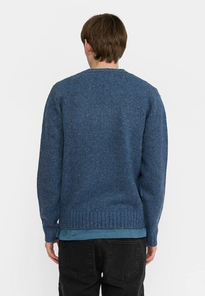 Revolution | Pull col rond en mélange d'alpaga - Bleu