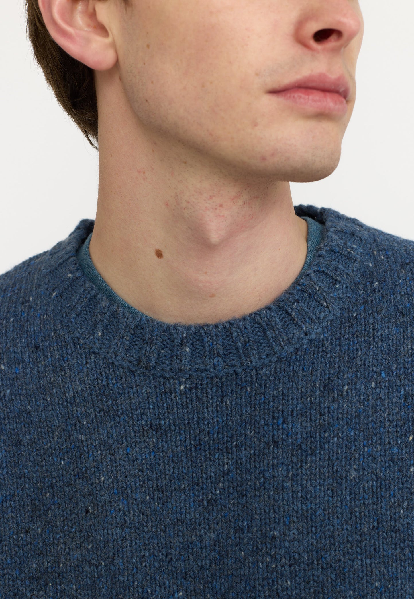 Revolution | Pull col rond en mélange d'alpaga - Bleu