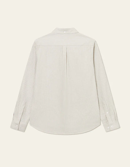 Les Deux | Chemise Oxford "Konrad" - Ivoire/Gris clair