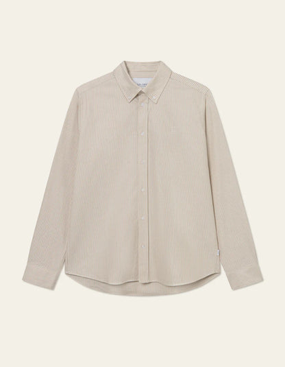 Les Deux | Chemise Oxford "Konrad" - Ivoire/Tabac Blond