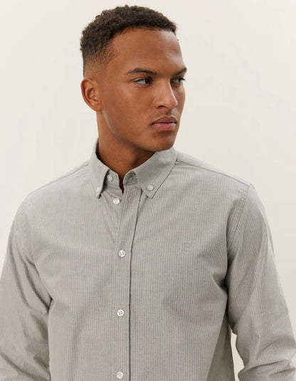 Les Deux | Chemise Oxford "Konrad" - Gris/Bleu
