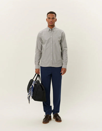 Les Deux | Chemise Oxford "Konrad" - Gris/Bleu