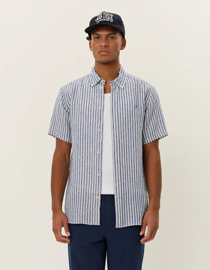 Les Deux | Chemise en lin "Kris" - Bleu