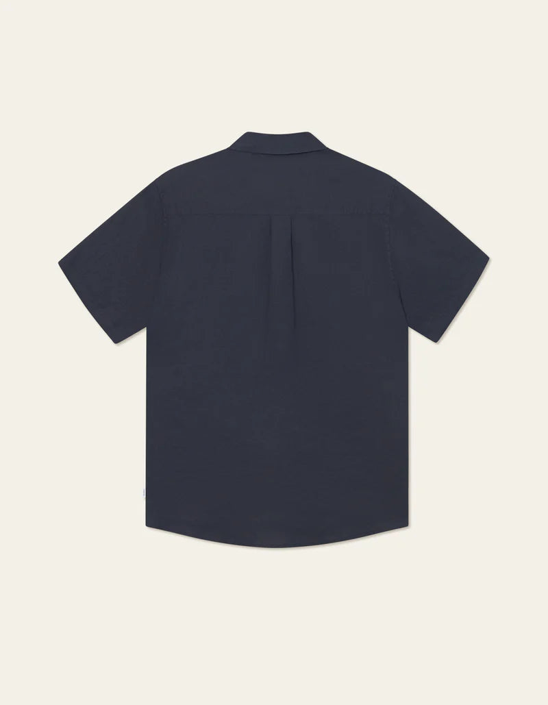 Les Deux | Chemise en lin "Kris" - Bleu marine