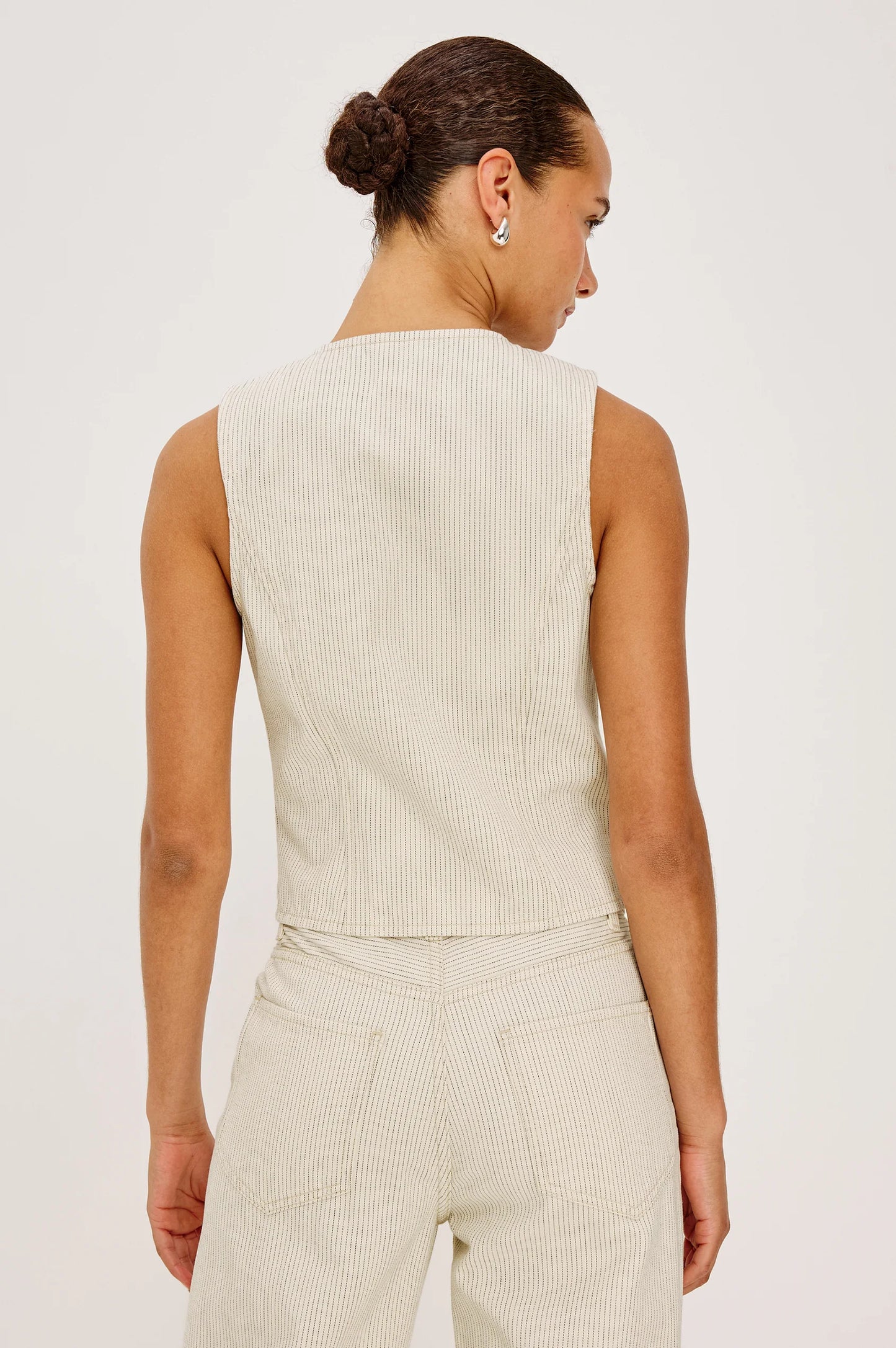 Rails |  Gilet sans manches en jean ''La Jolla '' - Rayures écru