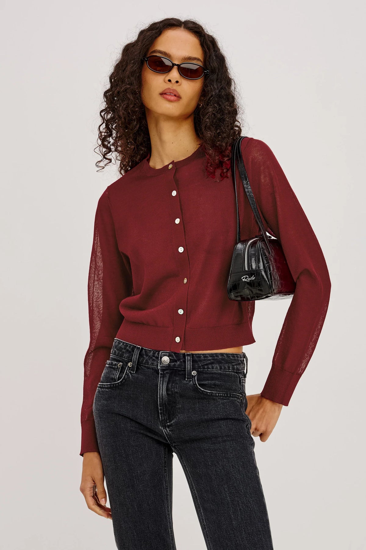 Rails | Cardigan en tricot "Lakelyn" - Cramoisi