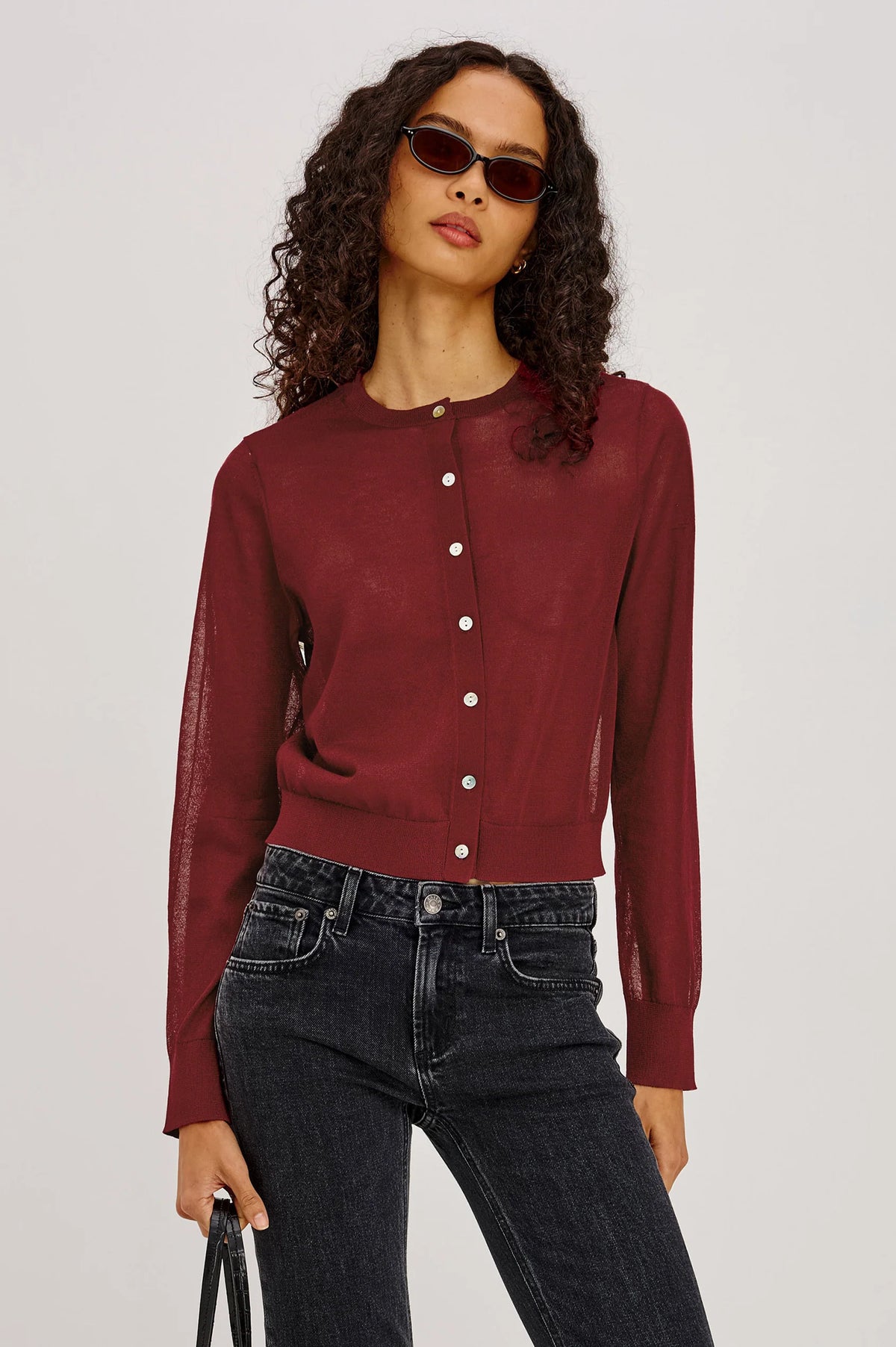 Rails | Cardigan en tricot "Lakelyn" - Cramoisi