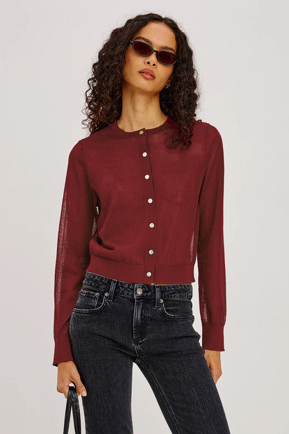 Rails | Cardigan en tricot "Lakelyn" - Cramoisi